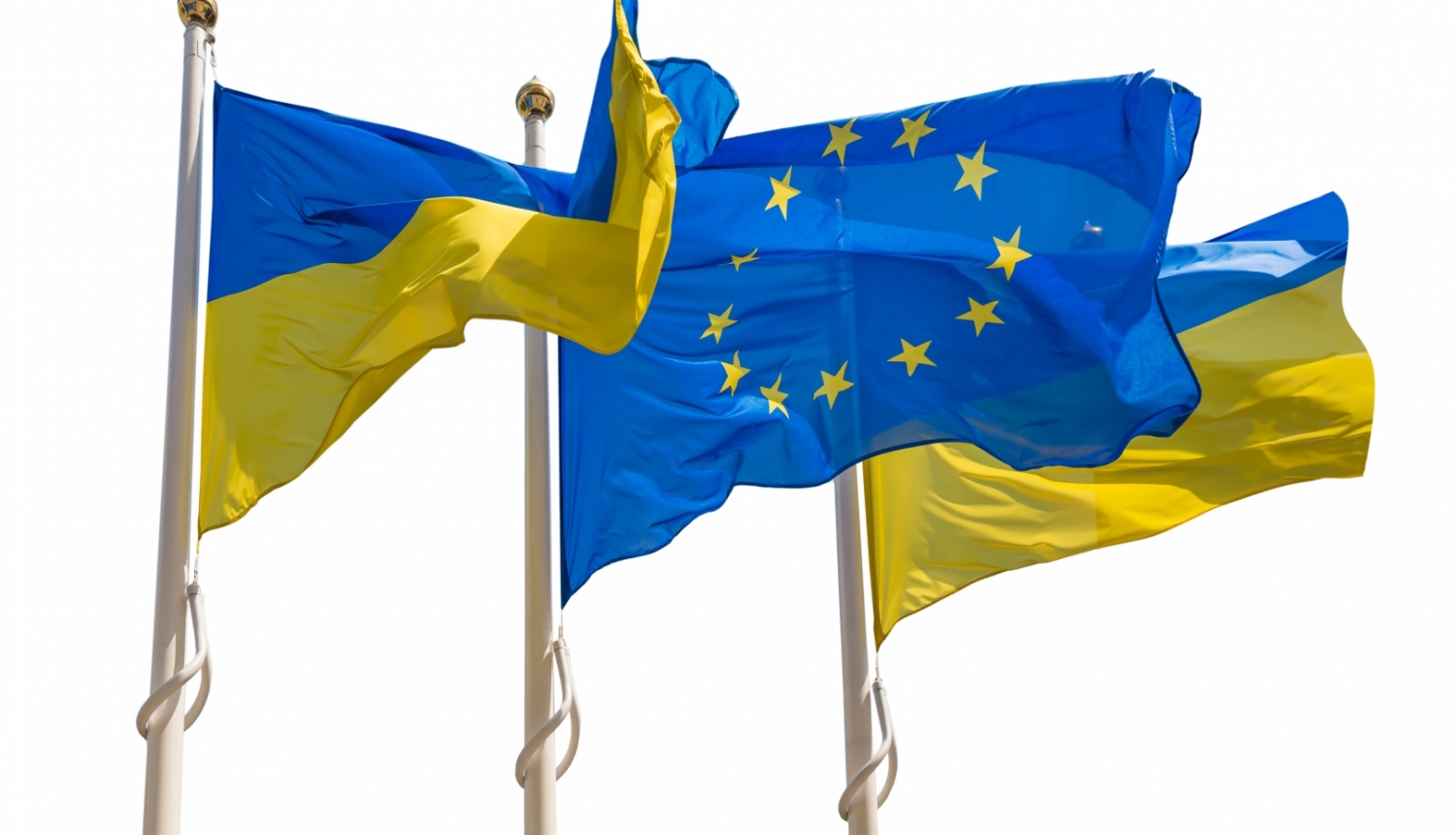 EU and Ukraine flags